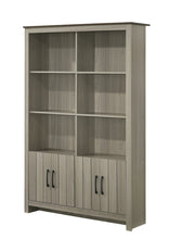 Nyla 47"W Gray Oak Bookcase Shelf