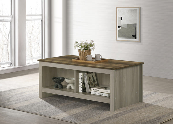 Nyla 43" Gray Oak Coffee Table
