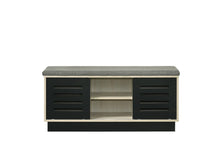 Brett 38.5"W Oak Finish Shoe Cabinet