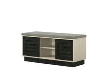 Brett 38.5"W Oak Finish Shoe Cabinet