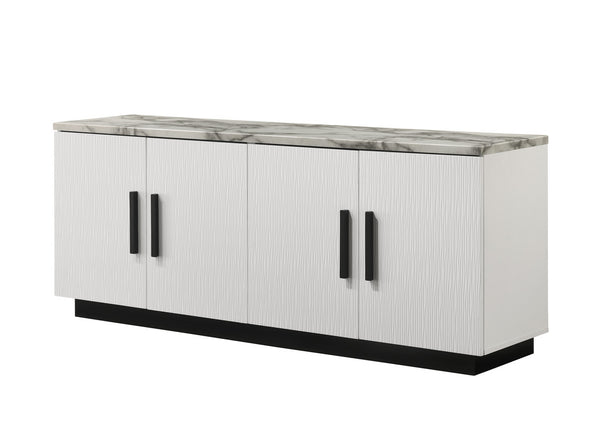 Matilda 63" White Cabinet TV Stand