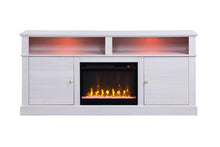 Terra 70" White Walnut Finish TV Stand Console