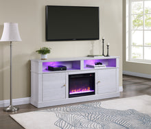 Terra 70" White Walnut Finish TV Stand Console