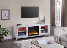 Summit 70" White Walnut Finish TV Stand