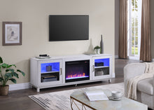 Summit 70" White Walnut Finish TV Stand