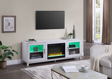 Summit 70" White Walnut Finish TV Stand