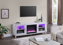 Summit 70" White Walnut Finish TV Stand