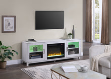 Summit 70" White Walnut Finish TV Stand