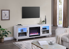 Summit 70" White Walnut Finish TV Stand