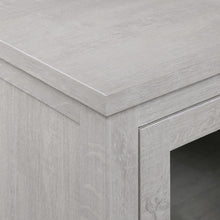 Ellington 70"W Light Gray Finish Fireplace TV Stand Console