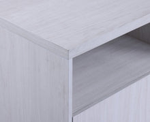 Ambrose 70"W White Walnut Finish Fireplace TV Stand Console