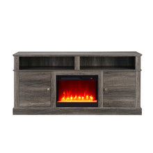 Terra 70"W Gray Walnut Finish TV Stand Console