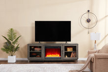 Summit 70" Gray Walnut Finish TV Stand