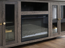 Ellington 70"W Gray Walnut Finish Fireplace TV Stand Console