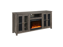 Ellington 70"W Gray Walnut Finish Fireplace TV Stand Console