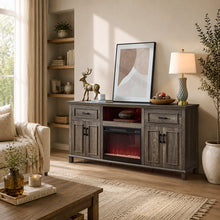 David 70" Gray Fireplace TV Stand