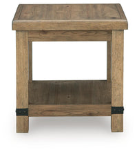 Ridgester - Rectangular End Table - Light Brown