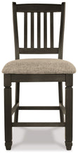 Tyler Creek - Black / Grayish Brown - Upholstered Barstool (Set of 2)