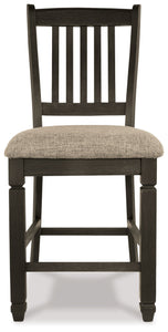 Tyler Creek - Black / Grayish Brown - Upholstered Barstool (Set of 2)