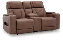 Clean-Slate - Caramel - Power Reclining Loveseat With Console / Adj Headrest