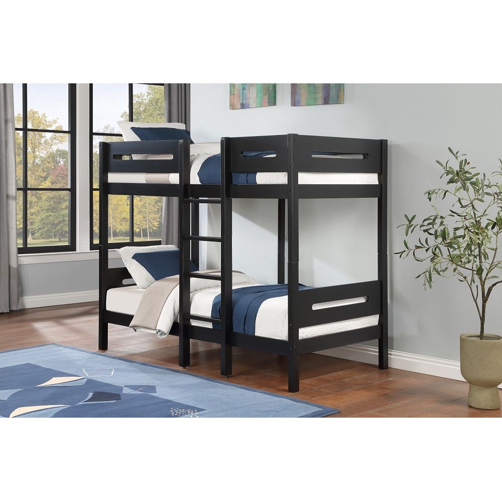 Ekko - Twin Over Twin Bunk Bed - Black