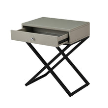 Koda 23"W Taupe Wooden End Side Table Nightstand