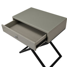 Koda 23"W Taupe Wooden End Side Table Nightstand