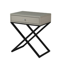 Koda 23"W Taupe Wooden End Side Table Nightstand
