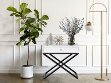 Koda 23"W White Wooden End Side Table Nightstand