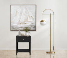 Dylan 23"W Black Wooden End Side Table Nightstand