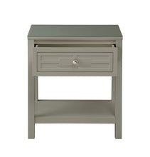Dylan 23"W Taupe Wooden End Side Table Nightstand