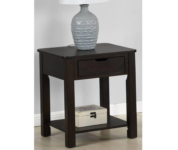 Flora Dark Brown End Table