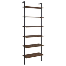 Owens 96-inch 6-shelf Wall Bookshelf – Walnut