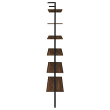Owens 96-inch 6-shelf Wall Bookshelf – Walnut