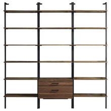 Owens 3-piece 96-inch Wall Mounted Bookshelf Set – Walnut