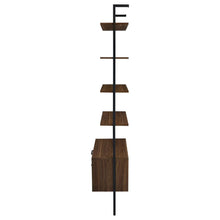 Owens 96-inch 5-shelf Storage Wall Bookshelf – Walnut