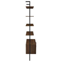 Owens 96-inch 5-shelf Storage Wall Bookshelf – Walnut