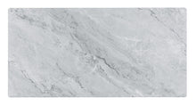 Landon 47" Coffee Table with Glass Gray Marble Texture Top and Bent Wood Design