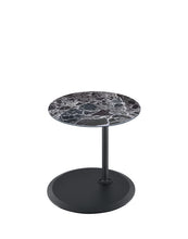 Orbit 15.5" End Table with Height Adjustable Black Marble Textured Top