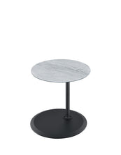 Orbit 15.5" End Table with Height Adjustable Gray Marble Textured Top