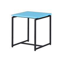 GT 3 Piece Blue Carbon Fiber Wrap 39.5" Coffee Table and End Table Set