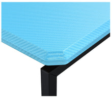 GT 3 Piece Blue Carbon Fiber Wrap 39.5" Coffee Table and End Table Set