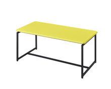 GT 3 Piece Yellow Carbon Fiber Wrap 39.5" Coffee Table and End Table Set