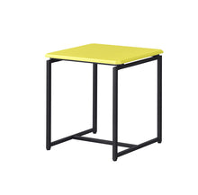 GT 3 Piece Yellow Carbon Fiber Wrap 39.5" Coffee Table and End Table Set