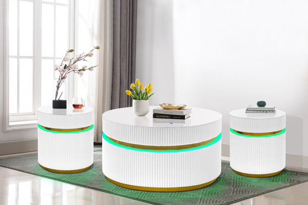 Tavita 3-Piece Round Coffee Table Set