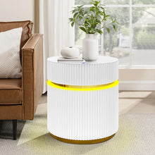 Tavita 19.5" Round White Side Table