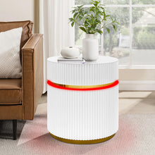 Tavita 19.5" Round White Side Table