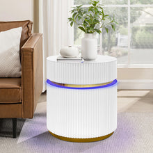 Tavita 19.5" Round White Side Table