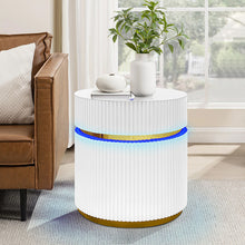 Tavita 19.5" Round White Side Table