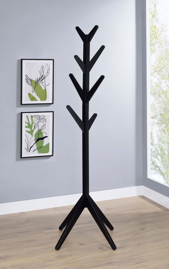 Margaret Solid Wood Coat Rack Clothing Hanger – Black